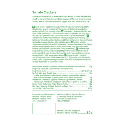 The Beginnings RAW Tomato Crackers  80g