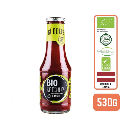 Rudolfs Organic Tomato Ketchup - Classic, 530g - Foodsterr PTE LTD