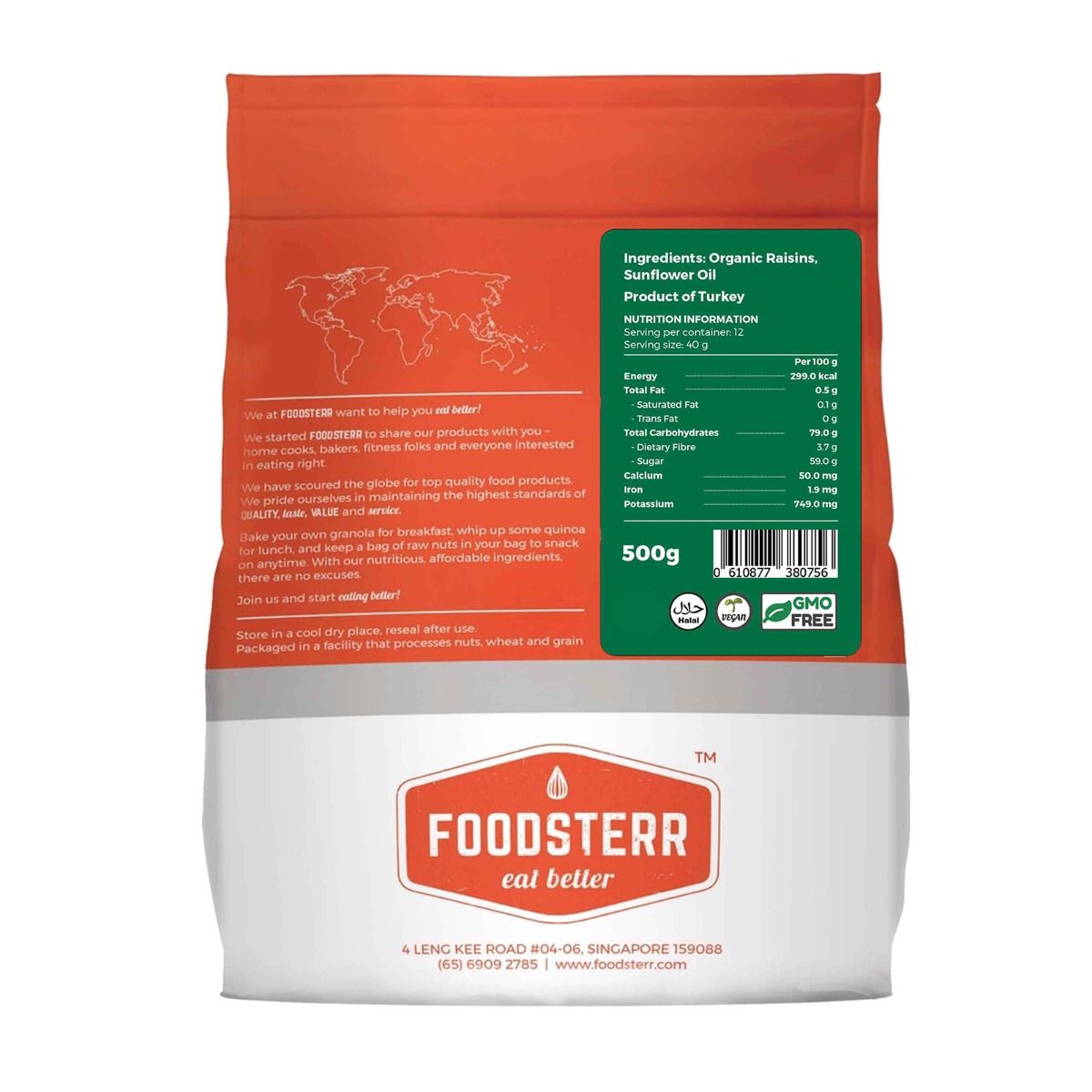 Organic Sultanas Raisins - Foodsterr PTE LTD