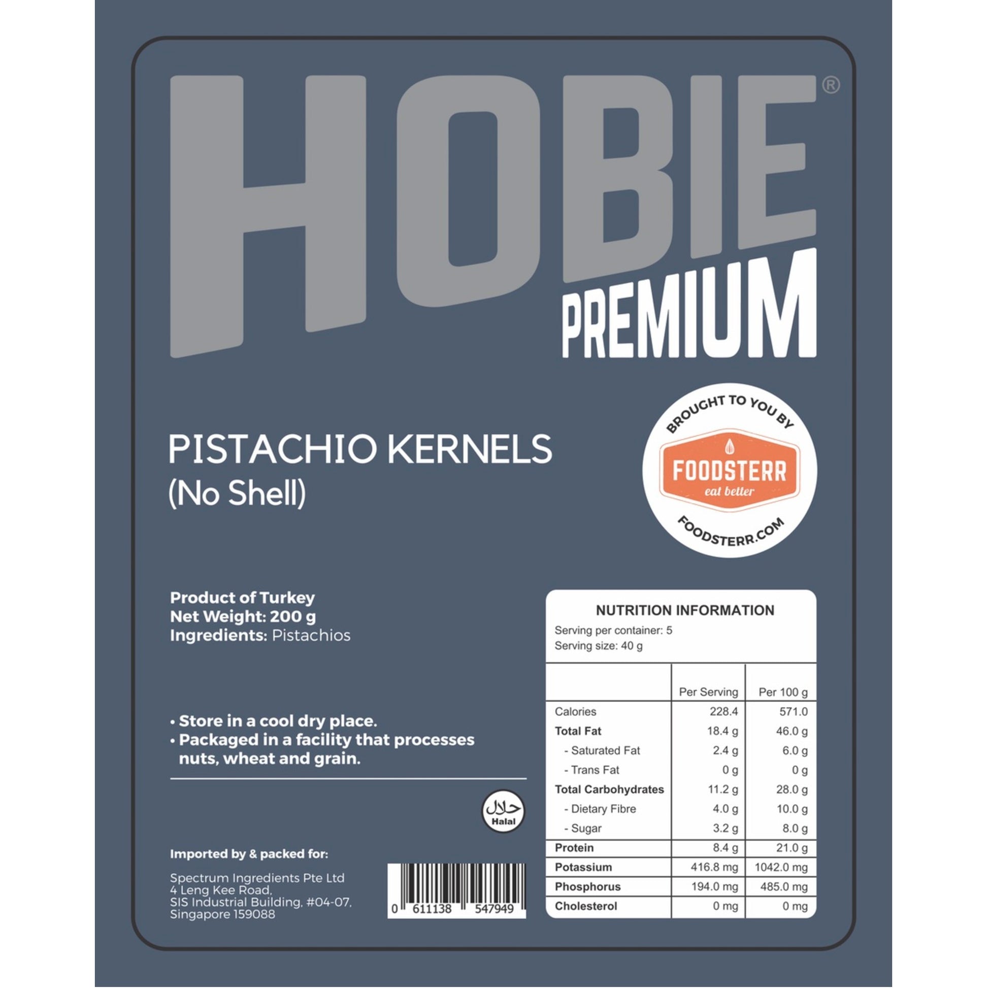 Pistachio Kernels (No Shell) - Foodsterr PTE LTD