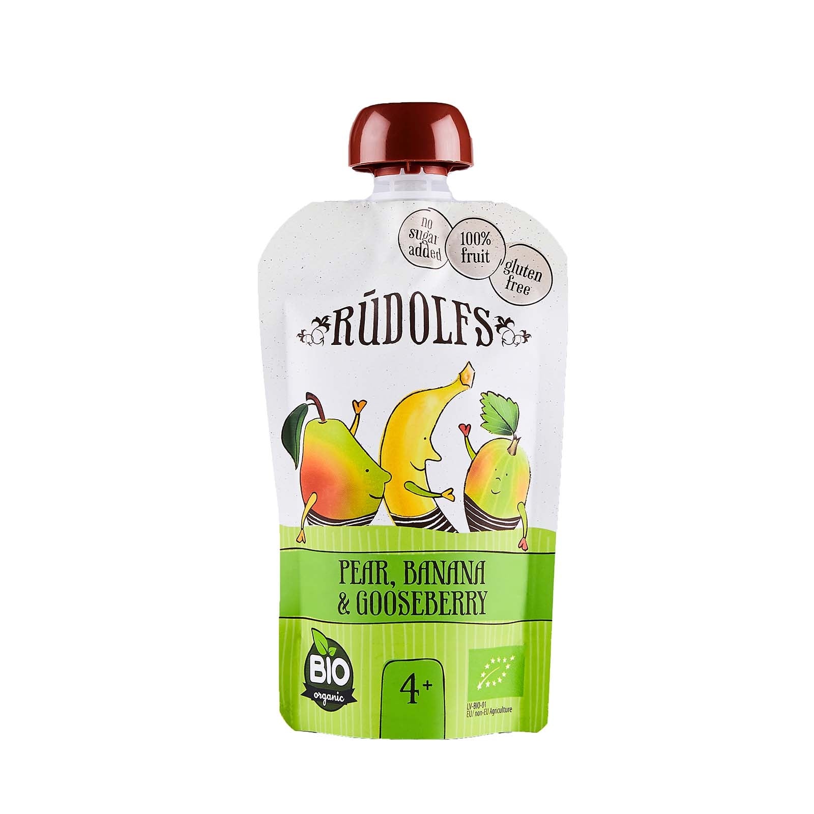 Rudolfs Organic Pear, Banana & Gooseberry 4+ Months - Foodsterr PTE LTD