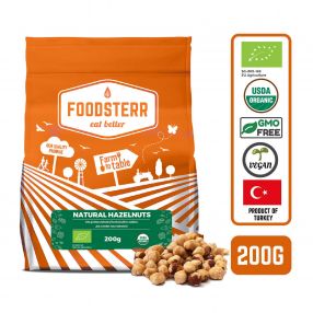 Foodsterr Organic Turkish Roasted Hazelnuts, 200g