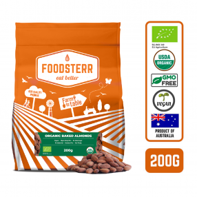 Foodsterr Organic Baked Almond Nuts 200g