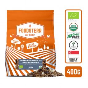 Foodsterr Organic Dark Chocolate Hazelnut Granola 400g