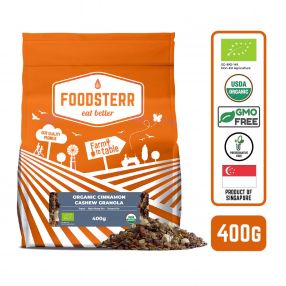 Foodsterr Organic Cashew & Cinnamon Granola 400g