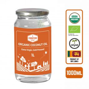 Foodsterr Organic Coconut Oil - Virgin Cold Pressed, 1L (12 Btl)