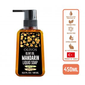 Olivos Olive Oil Mandarin Liquid Soap, 450ml