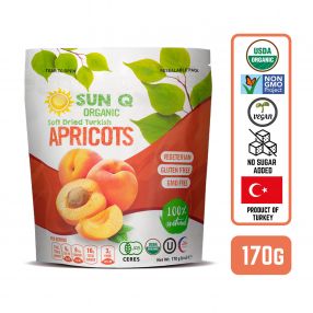 SunQ Organic Soft Dried Apricots, 170g