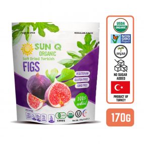 SunQ Organic Soft Dried Figs, 170g