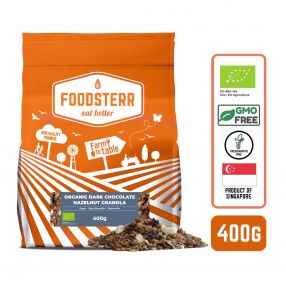Foodsterr Organic Dark Chocolate Hazelnut Granola 400g