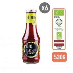 Rudolfs Organic Tomato Ketchup - Classic, 530g (6 pcs)