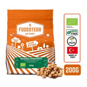Foodsterr Organic Turkish Roasted Hazelnuts, 200g