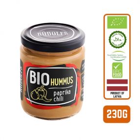 Rudolfs Organic Hummus with Paprika & Chili, 230g
