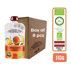 Rudolfs Organic Mango, Banana & Quince 4+ Months (8 pcs)