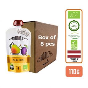 Rudolfs Organic Pear & Prune 4+ Months (8 pcs)