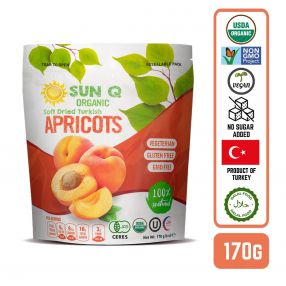 SunQ Organic Soft Dried Apricots, 170g