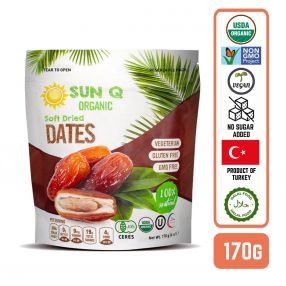 SunQ Organic Soft Dried Dates, 170g