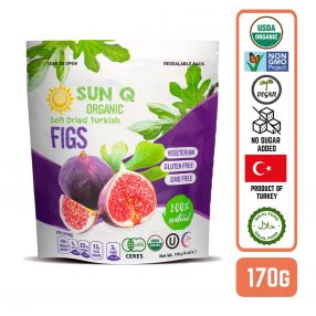 SunQ Organic Soft Dried Figs, 170g