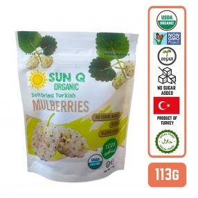 SunQ Organic Soft Dried Mulberries, 113g